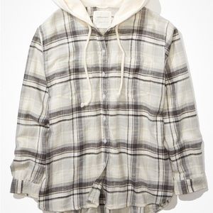 AMERICAN EAGLE FLANNEL HOODIE